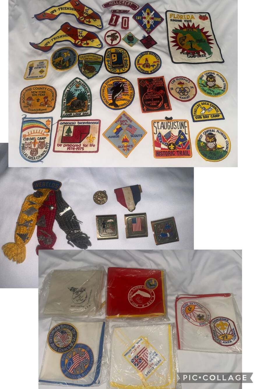 Large Collection of Vintage 1970s Boy Scouts of America BSA Florida
